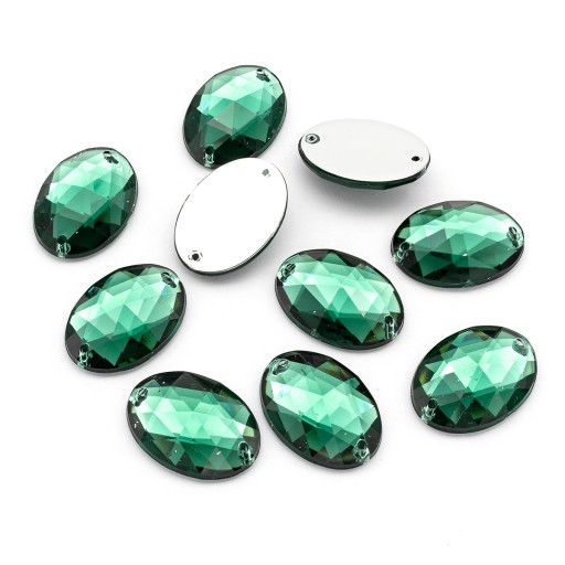 Štrasové kamienky na šitie akrylové oválne 18x13x5mm 10 ks