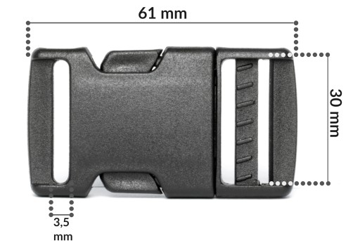 Plastové spony 10 kusov 30 mm ŠEDÉ