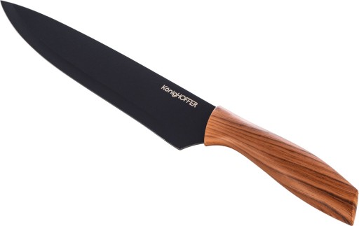 KUCHÁRSKÝ Nôž, OSTRÁ KUCHYŇA, ČIERNA ČEPEL, 20 cm