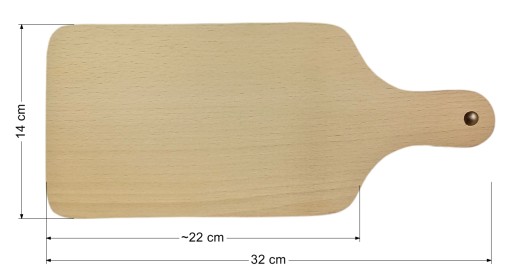DREVENÁ DOSKA NA KRAJENIE 32x14 CM MASÍVNE BUKOVÉ DREVO