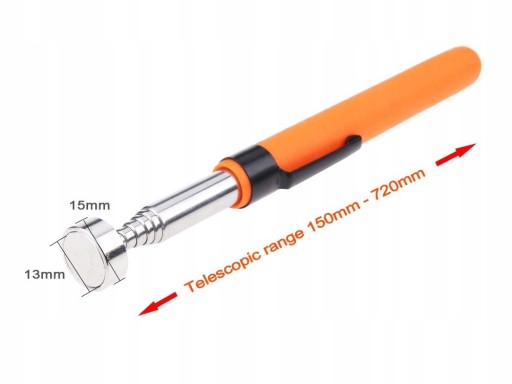 MAGNETICKÝ UCHOVÁVAČ, TELESKOPICKÝ MAGNET, DLHÝ, SILNÝ