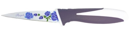 Kuchynský nôž na zeleninu, ovocie, ozdobná čepeľ, 24 cm
