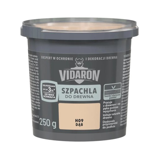VIDARON tmel na drevo 250 gramov, akryl, DUB H09
