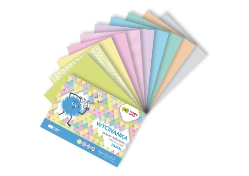 Pastelový vystrihovací blok A5 10 listov 100g Happy Color zošit z farebných papierov