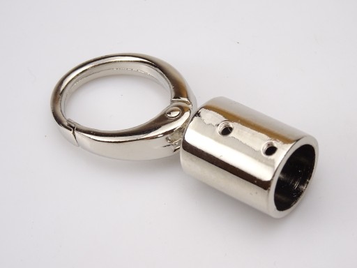 Rúčka tašky s karabínkou 13 x 62 mm, strieborná