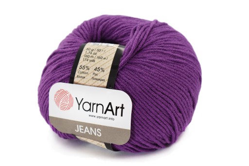 YARNART JEANS 50 fialová priadza