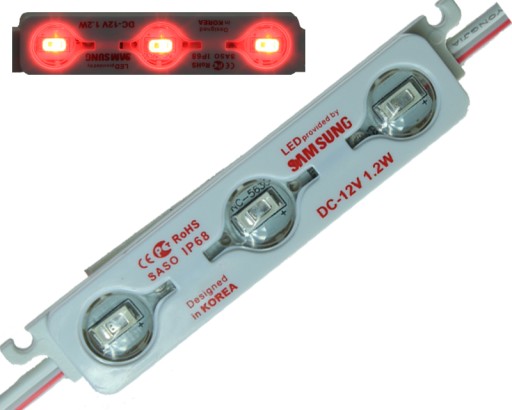LED MODUL SAMSUNG LED 1,2W ČERVENÁ ŠOŠOVKA