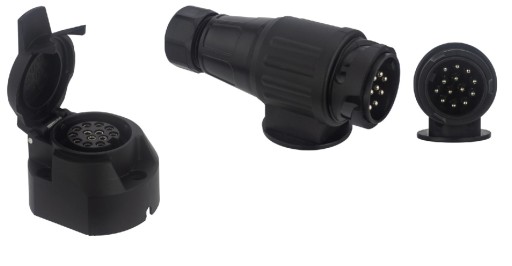 Zásuvka + skrutkovacia zástrčka 12V - 13 PIN