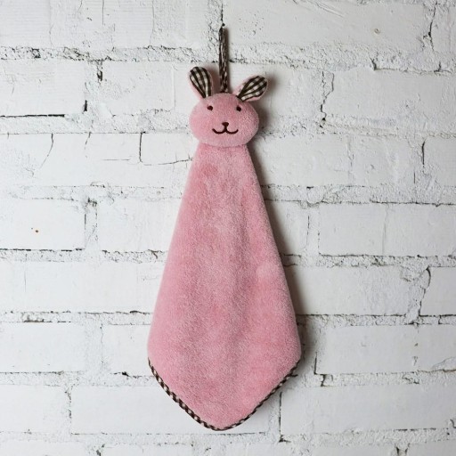 Detská osuška 30x30 Piccolo Rabbit ružová, mikrovlákno Domarex