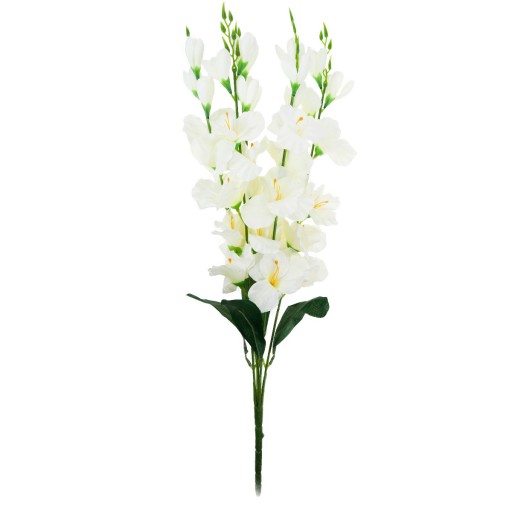 KYTICA Z Gladiolov, Gladiolus, 5 Vetiev, Dekorácia, Umelé Kvety, Smotana, Gladioly