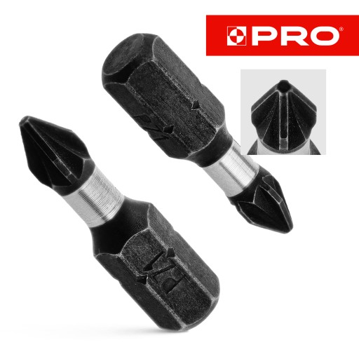 Nárazový bit PZ1 Nárazový bit 25mm | Nárazový bit pre skrutkovač 2 ks.