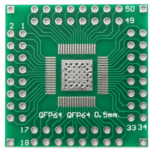 QFP64 QFN64 0,5/QFP64-32 0,8 na DIP adaptér