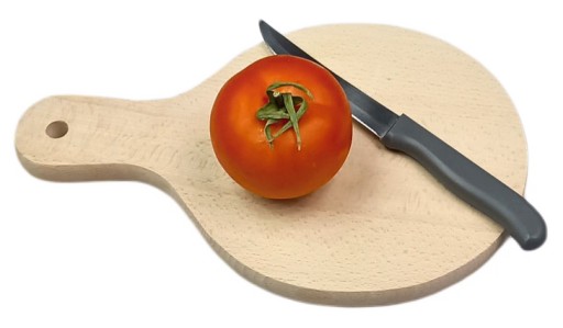 KRAJNÁ DOSKA OKRUHÁ S RÚDNOU 18 CM DREVO