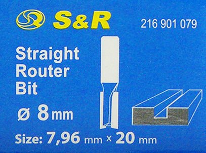 Prstová rezačka dreva S&R 7,96x20 mm