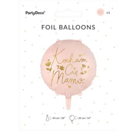 Fóliový BALÓN Ľúbim ťa mama DEN MATIEK ružová