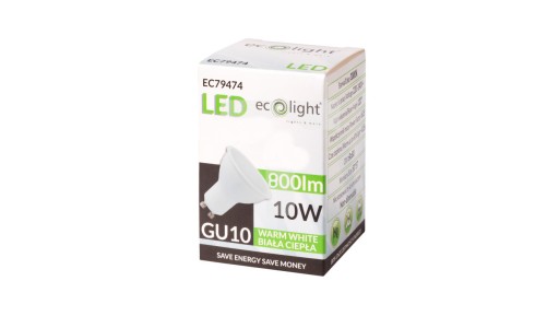 LED ŽIAROVKA 10W GU10 800lm 120° TEPLÁ BIELA FARBA 3000K 1KUS