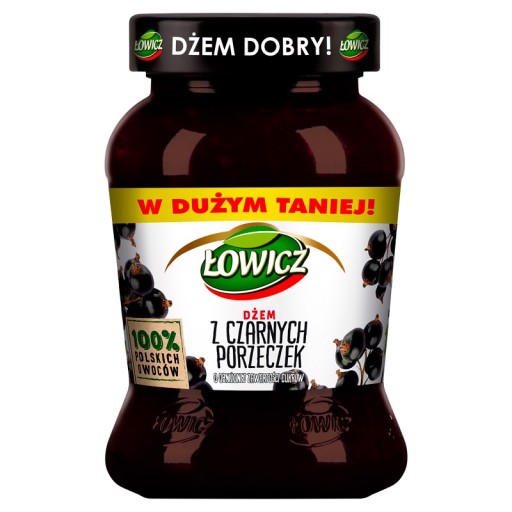 Łowicz Džem z čiernych ríbezlí s nízkym obsahom cukru 450 g