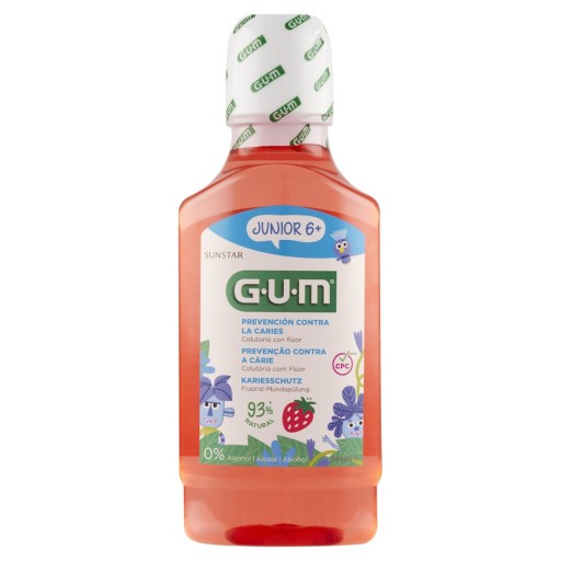 Jahoda ústna voda pre deti GUM Junior 300 ml