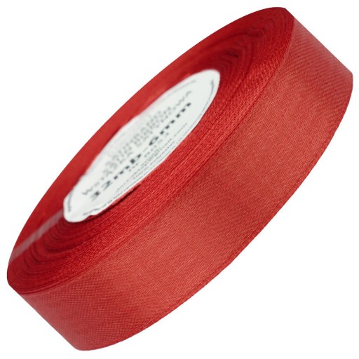 STUHA saténová červená STUHA 25mm - 32mb