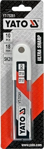 Vymeniteľné zlomené čepele noža 18 mm 10 ks YATO