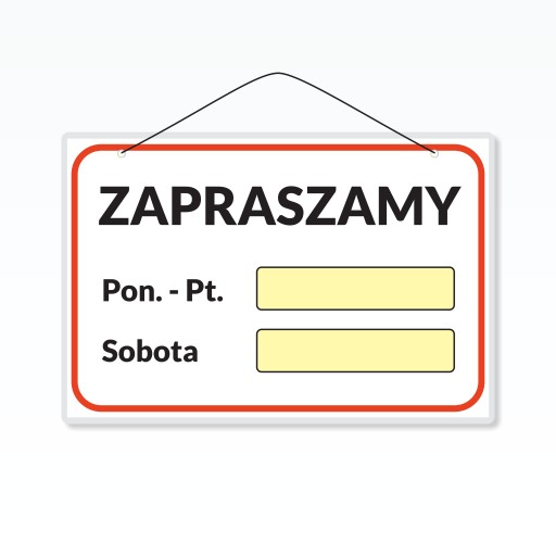 Laminovaný nápis A5 VITAJTE PO-PIA SOBOTA