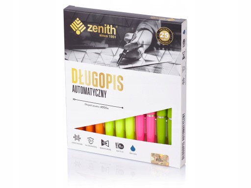 AUTOMATICKÉ GULIČKOVÉ PERO ZENITH 7 FLUO Mix farieb