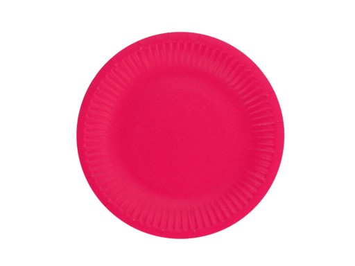 Tmavoružové papierové taniere 18 cm, 6 ks.