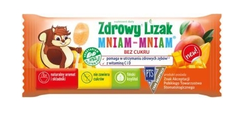 Zdravá lízanka mňam-mňam, príchuť mango, 6g