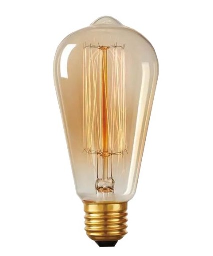 Ozdobná ŽIAROVKA E27 RETRO Edison ST64 - DYMOVÉ SKLO - SILNÁ