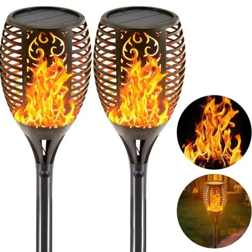 Solárna záhradná lampa LED baterka s plameňom lampy záhradné svetlá