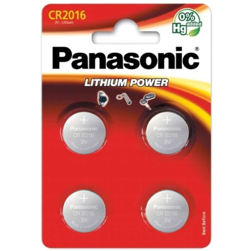 CR2016 Panasonic lítiové gombíkové batérie 4 ks.