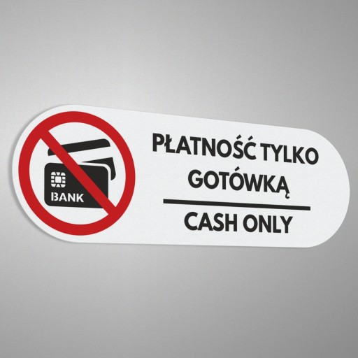 Platba iba v hotovosti, iba v hotovosti - nálepka 5x15