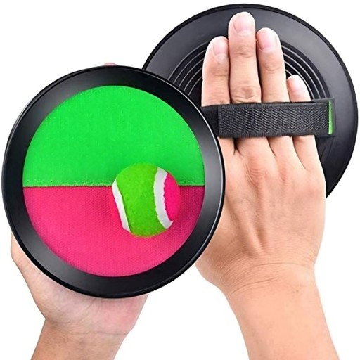 CHYŤOVAŤ LOPIČKU VELCRO HRA HÁDZAŤ CHAŤ PADLE + LOPTIČKA