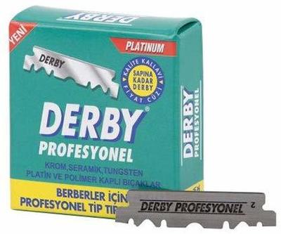 DERBY Polovice žiletiek na žiletky, 100 kusov.