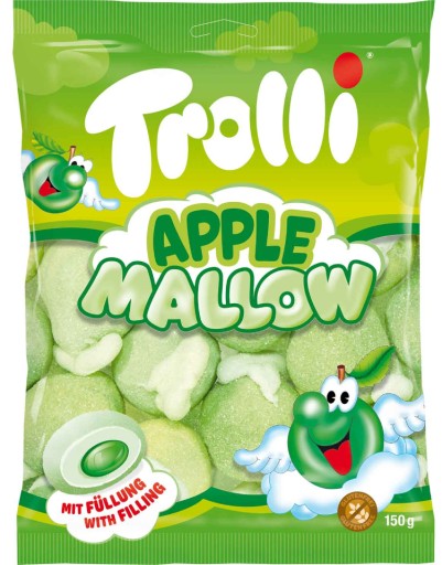 Trolli ovocné jablko Marshmallows plnené cukrom marshmallow jablko 150g DE