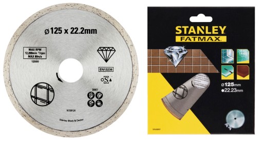 Diamantová čepeľ STANLEY 125x22,2 na keramické dlaždice