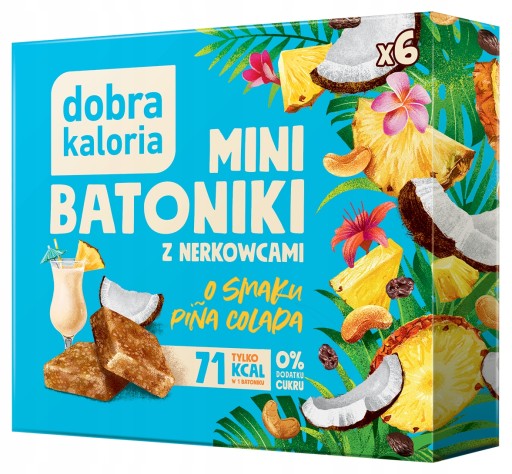 Mini pina colada tyčinky 102g. GOOD CALORIES sladká tyčinka BEZ CUKRU