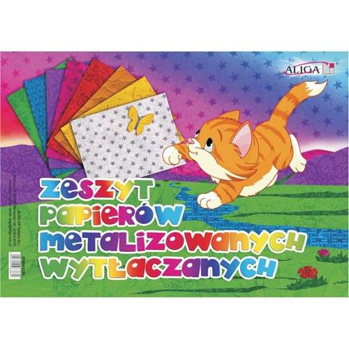 Wycinanka, farebné metalizované papiere, embosovaná, vyrezávaná kniha