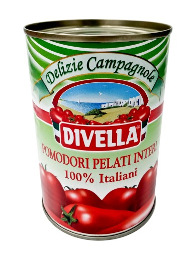LÚPANÉ paradajky, CELÉ 400g PELATI DIVELLA