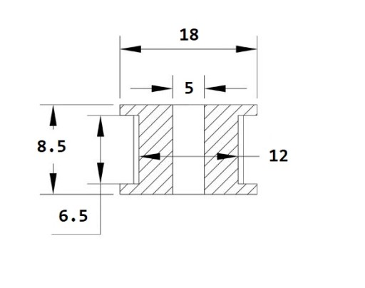 ŘEMENICE 20T LOŽISKO GT2 6MM HRIADEĽ 5MM