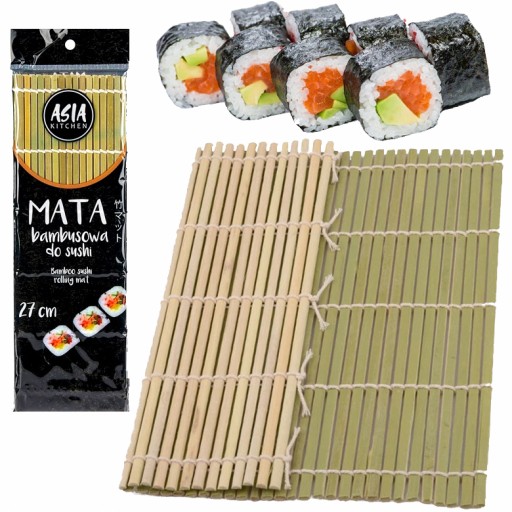 Bambusová podložka na sushi veľká 27 cm x 27 cm vyrobená z bambusu
