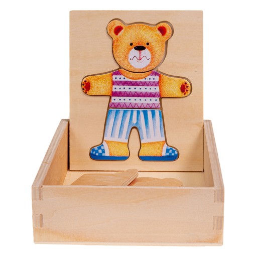 SMILY PLAY Drevené puzzle Montessori kocky