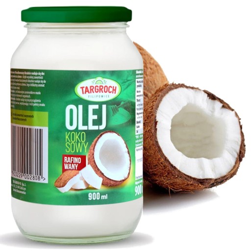 Zdravý rafinovaný kokosový olej na vyprážanie bez vône 900 ml TARGROCH