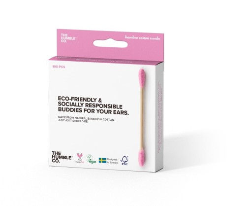 Humble Bamboo Ear Sticks Pink 100 ks.