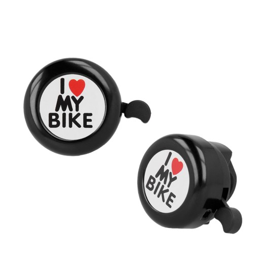 Milujem svoj bicykel čierny zvonček na bicykel