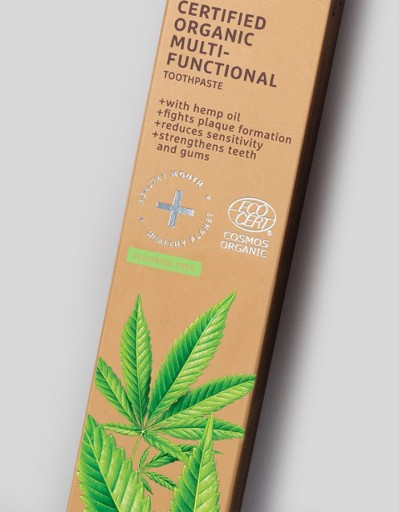 Bio zubná pasta Ecodenta Hemp Oil bez fluoridu 75ml