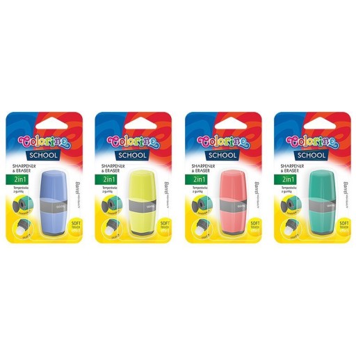Colorino strúhadlo s gumou 2v1 mix 39729