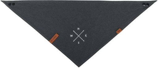 BE NORDIC, šatka, pre psa, tmavošedá, L: 50 cm, s motívom veternej ruže