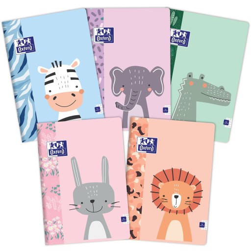 Detský školský zošit, modrý, A5, štvorčekovaný, 16 strán, Oxford Kids ZEBRA