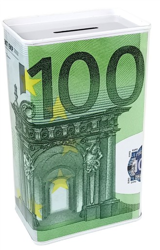 EURO KOVOVÁ KRABIČKA NA PRASIATKO, NEOTVÁRANÁ NÁDRŽKA, RÔZNE FARBY
